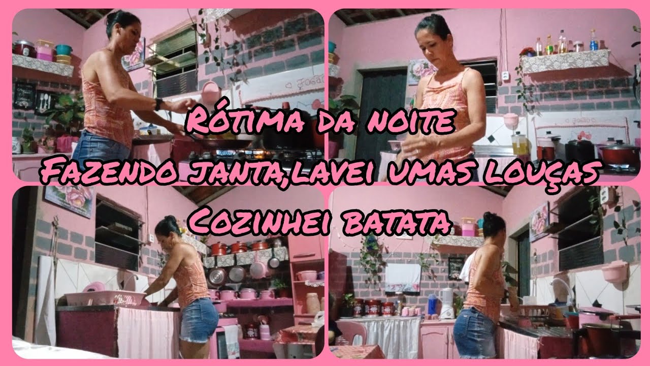 💯rotina da noite /fazendo  janta /lavei louças/cozinhei batata 🍠 #rotinadanoite#