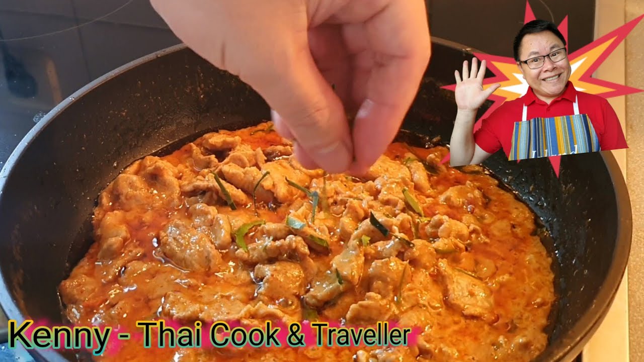 Panang Curry mit Schweinefilet (Thai-Gericht) แกงพะแนงหมู (Panang Moo) - deutsche Version