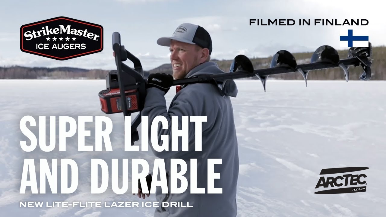 Ice Drilling Made Easy With The Lite-Flite Lazer | StrikeMaster&reg;