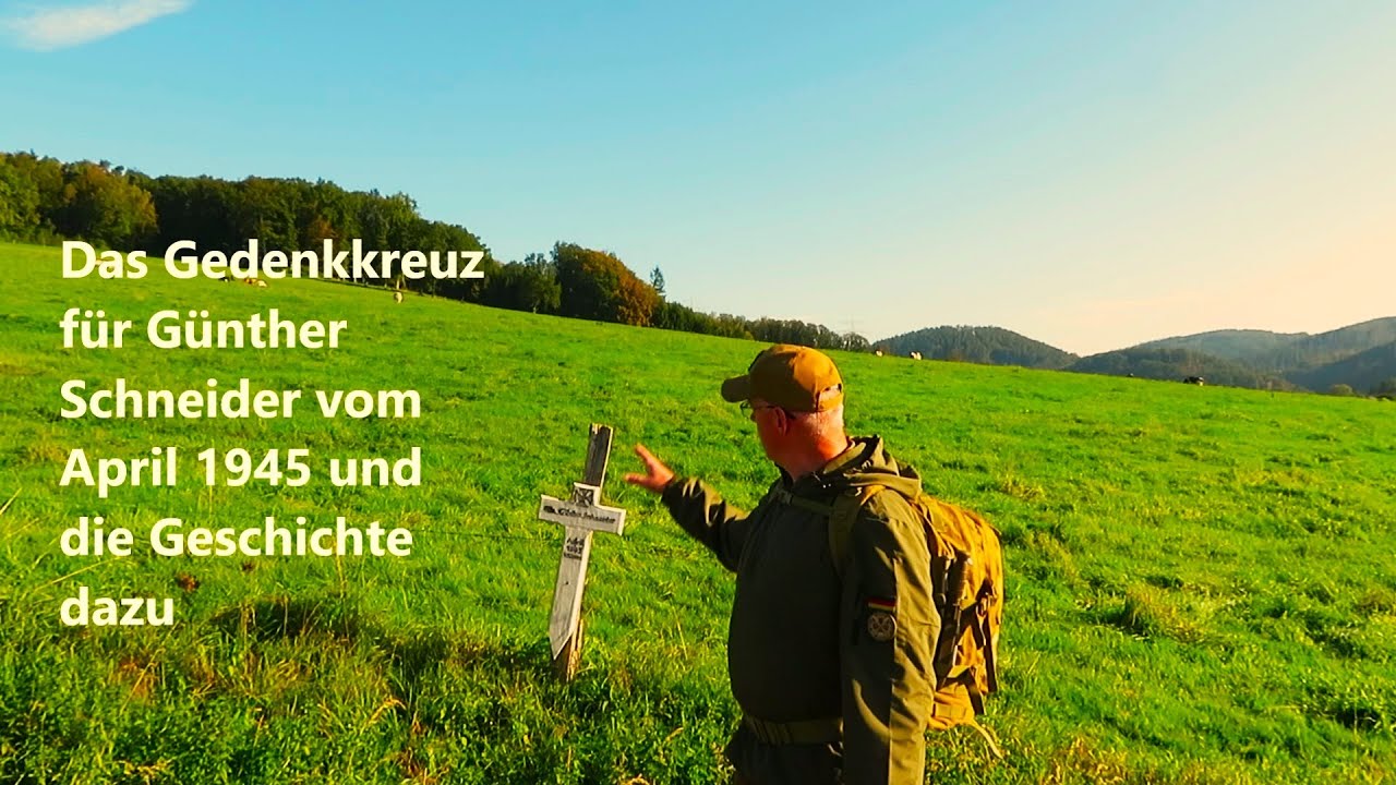 2. Weltkrieg- SPURENSUCHE Das Gedenkkreuz für den  16 jährigen Hans Günther Schneider vom April 1945