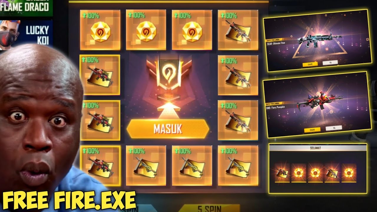 FREE FIRE.EXE - SPIN INCUBATOR 3 IN 1 TERBARU ( ff exe, ff lucu, bug ff )