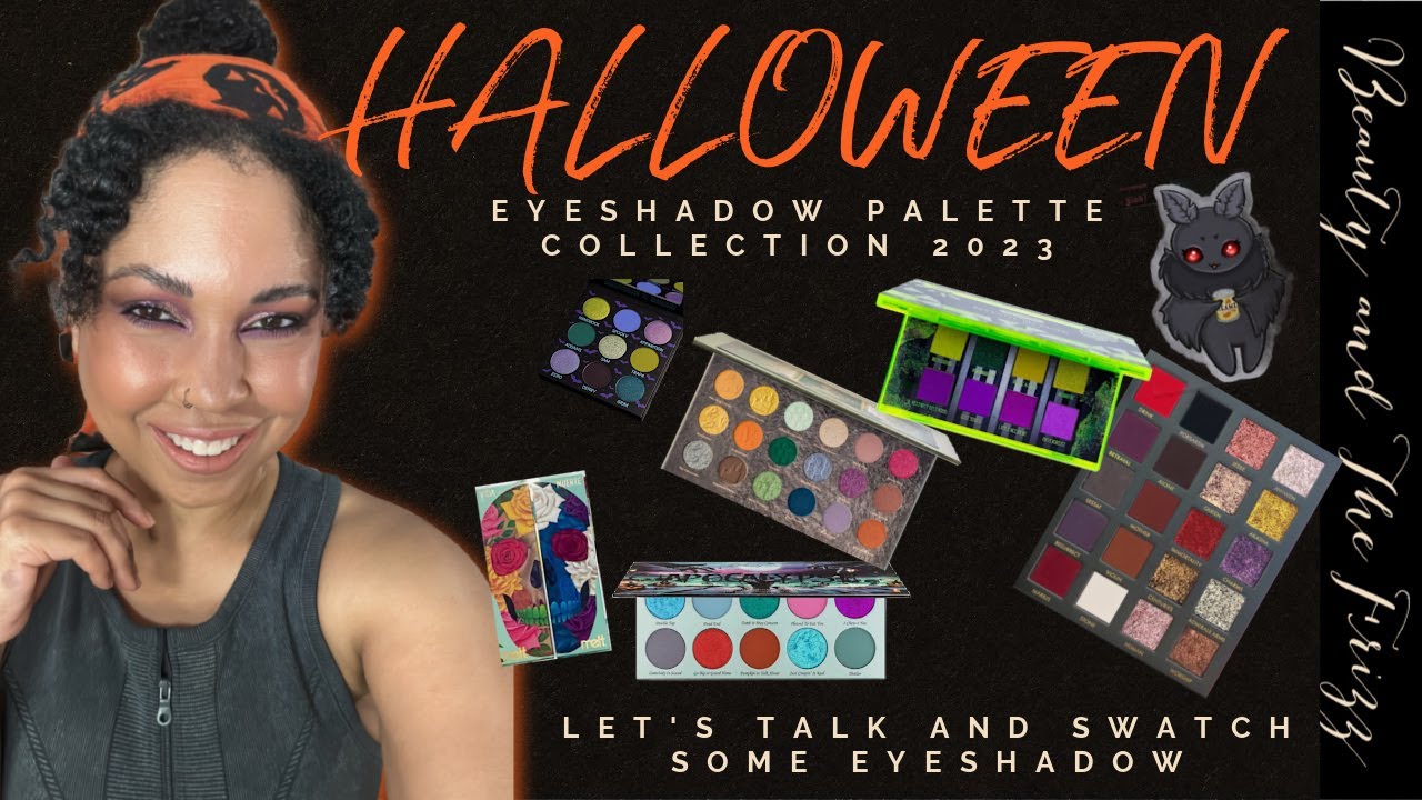 My Halloween Eyeshadow Palette Collection 2023! MIMOSAS & MAKEUP!
