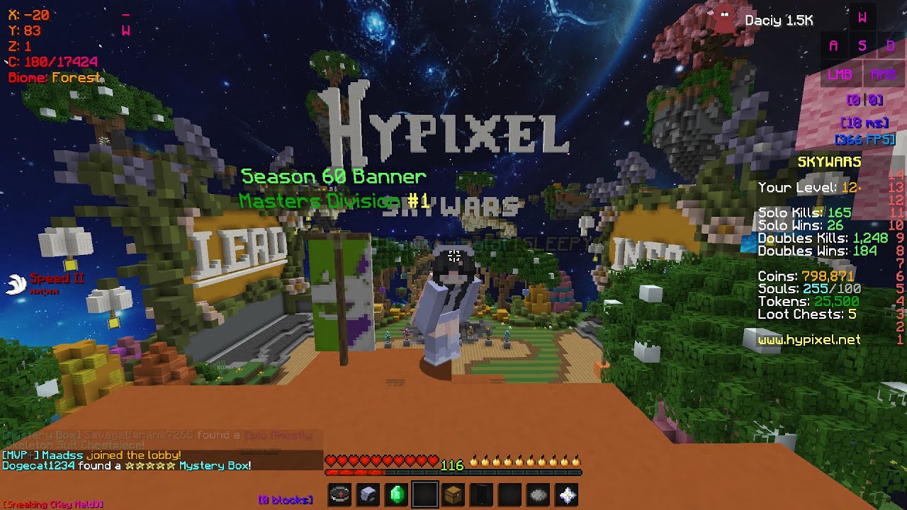 Claiming #1 Season 60 Ranked Skywars (3000-3300 Highlights)