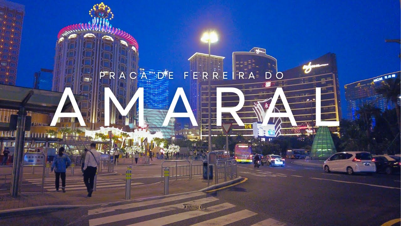 Side walk Wynn Macau, Star World L'Arc and MGM Grand Macau - Night Walk tour [4K] 澳门中国徒步之旅