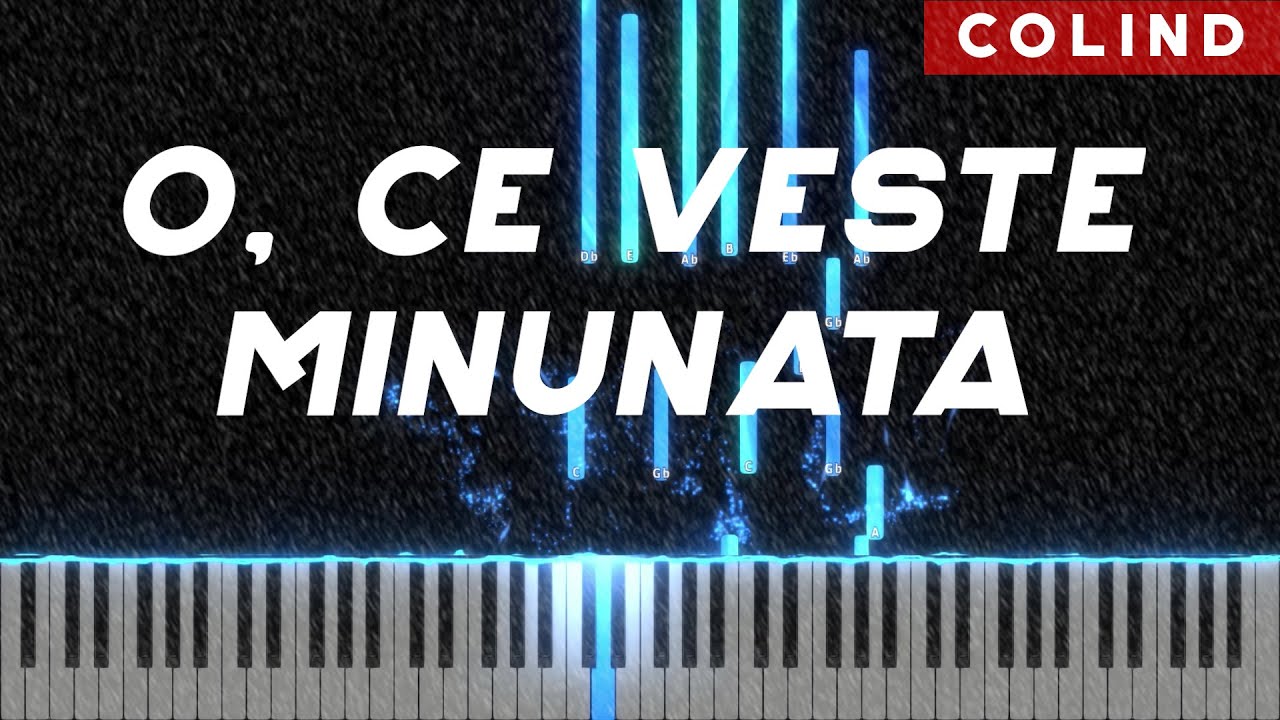 O, ce veste minunata - Colind - Instrumental Pian - Negativ Pian - Tutorial - Partitura disponibila