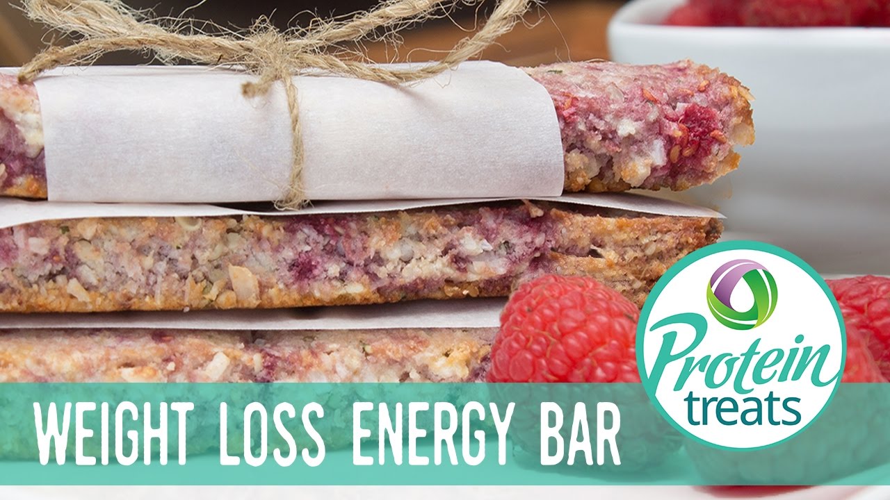 Healthy Raspberry Coconut Protein Bars - Protein Treats by Nutracelle