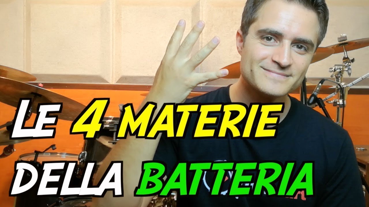 Le 4 MATERIE per studiare la Batteria