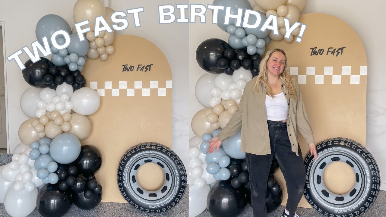 Two Fast Birthday Decor! | Set Up With Me | Balloons and Backdrop