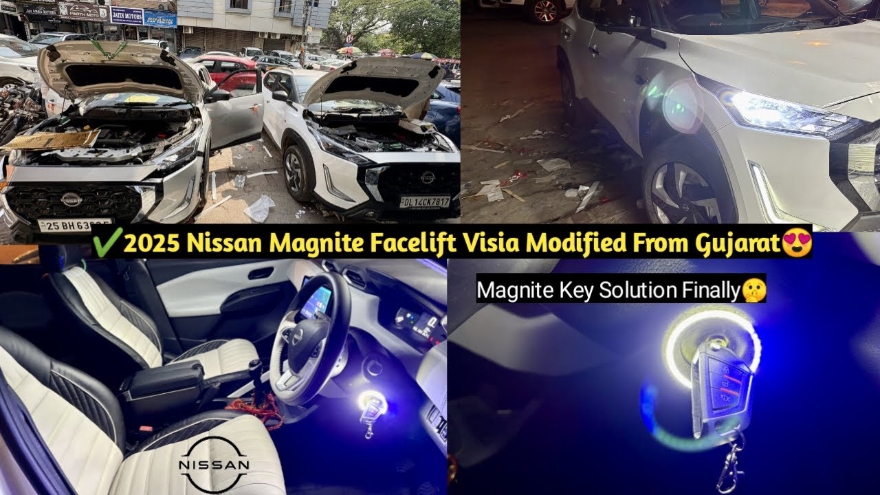 ✅ 2025 Nissan Magnite Visia Modified From Gujarat✅ Key Light Solution🤗 Magnite Modified✅ Magnite cng