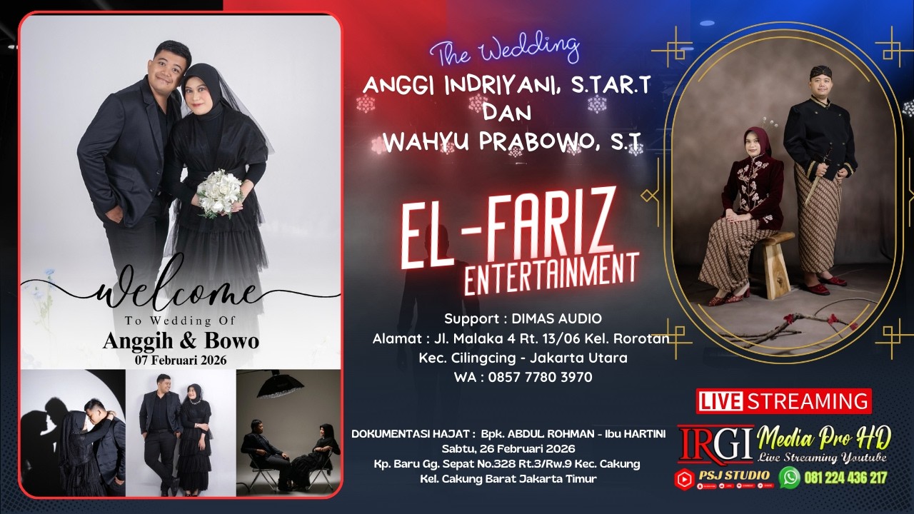 LIVE WEDDING ANGGI INDRIYANI, S.TAR.T DAN WAHYU PRABOWO, S.T || Hajat Bpk. ROHMAN - Ibu HARTINI