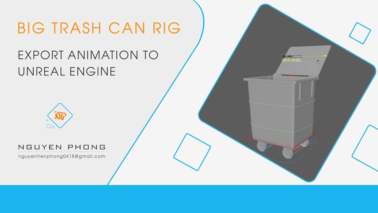 NTP_Rig || Export animation to Unreal Engine || Big trash can_Rig