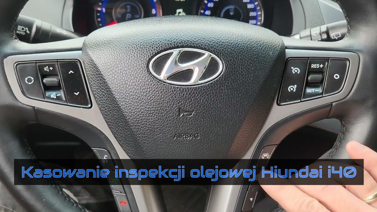 Kasowanie inspekcji olejowej Hiundai i40 polift z roczników od 2014 do 2019.