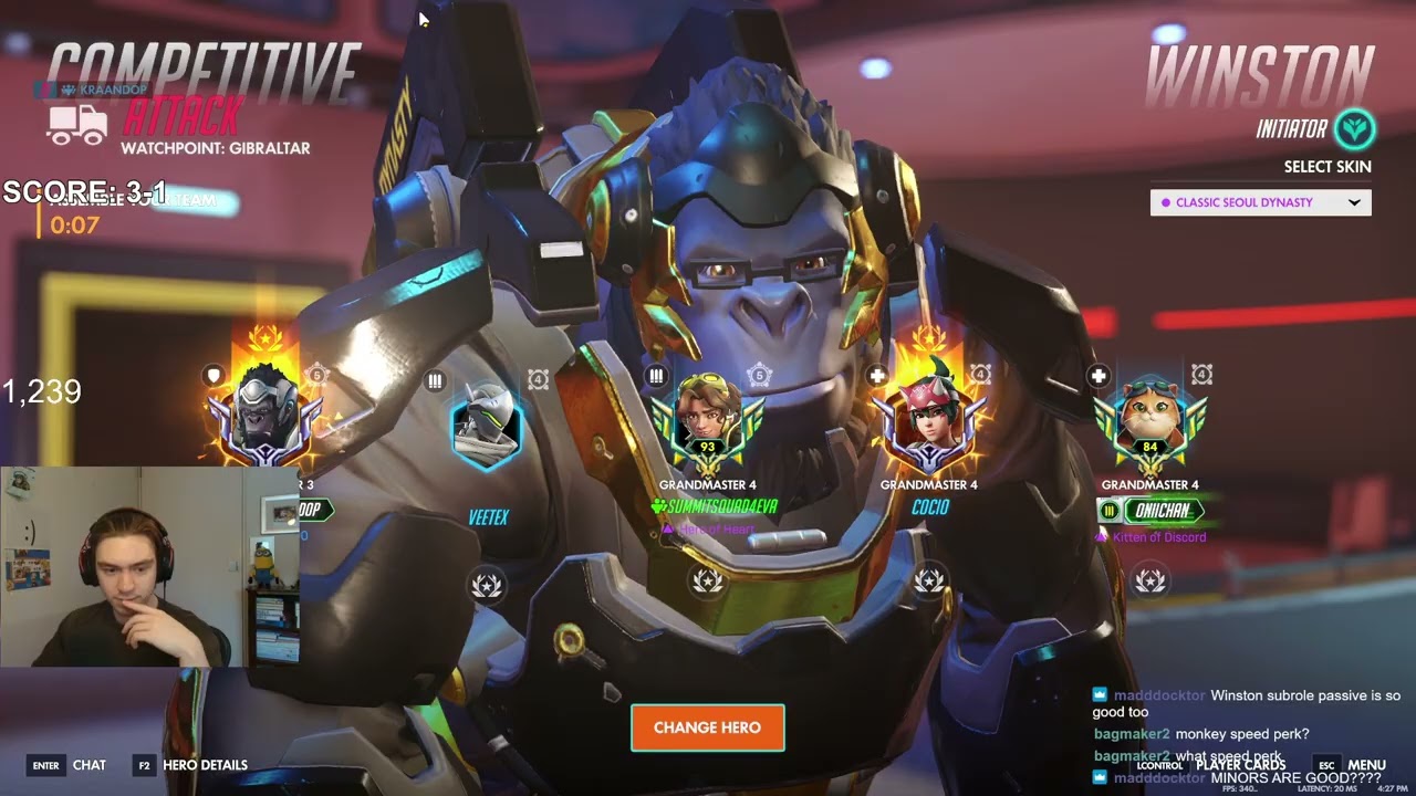 PRO WINSTON POV! Kraandop Winston Gameplay Overwatch Season 1
