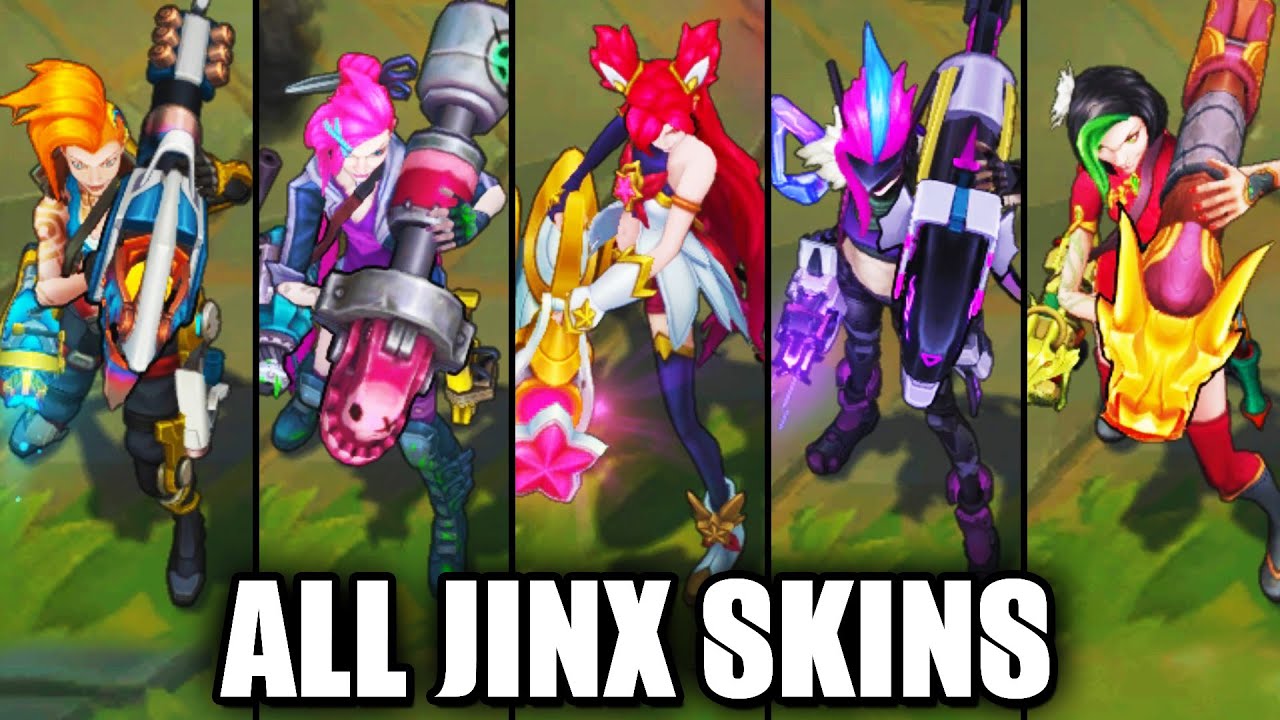 All Jinx Skins Spotlight (League of Legends)