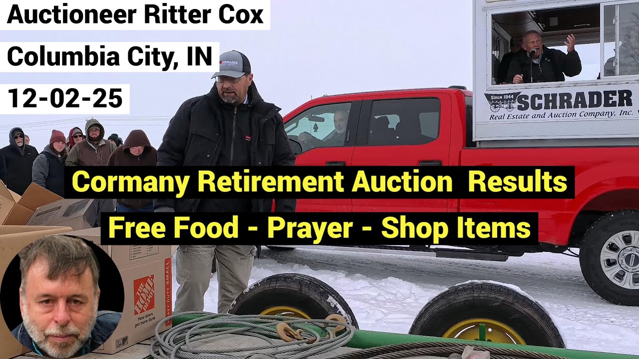 Auctioneer Ritter Cox Starting the Cormany Farm Equipment Retirement Auction - 12-02-25