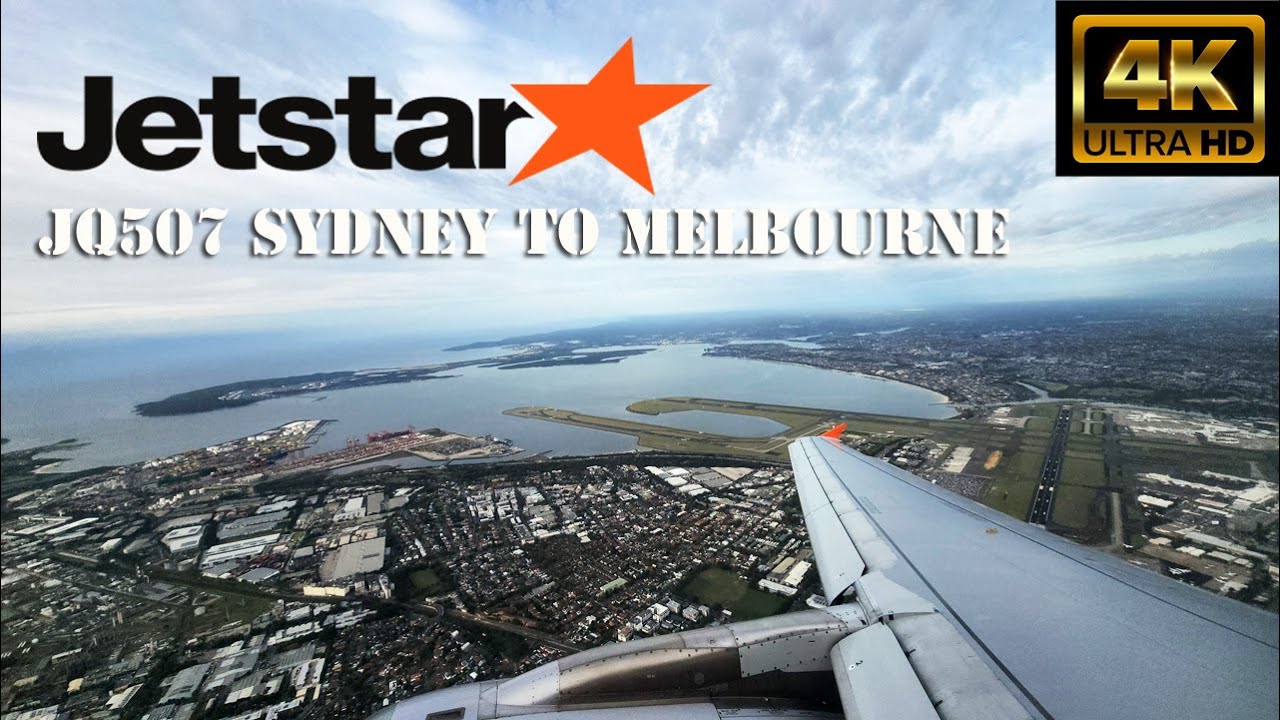 🛬Jetstar Airways JQ507 Sydney to Melbourne 🇦🇺 🛬4k