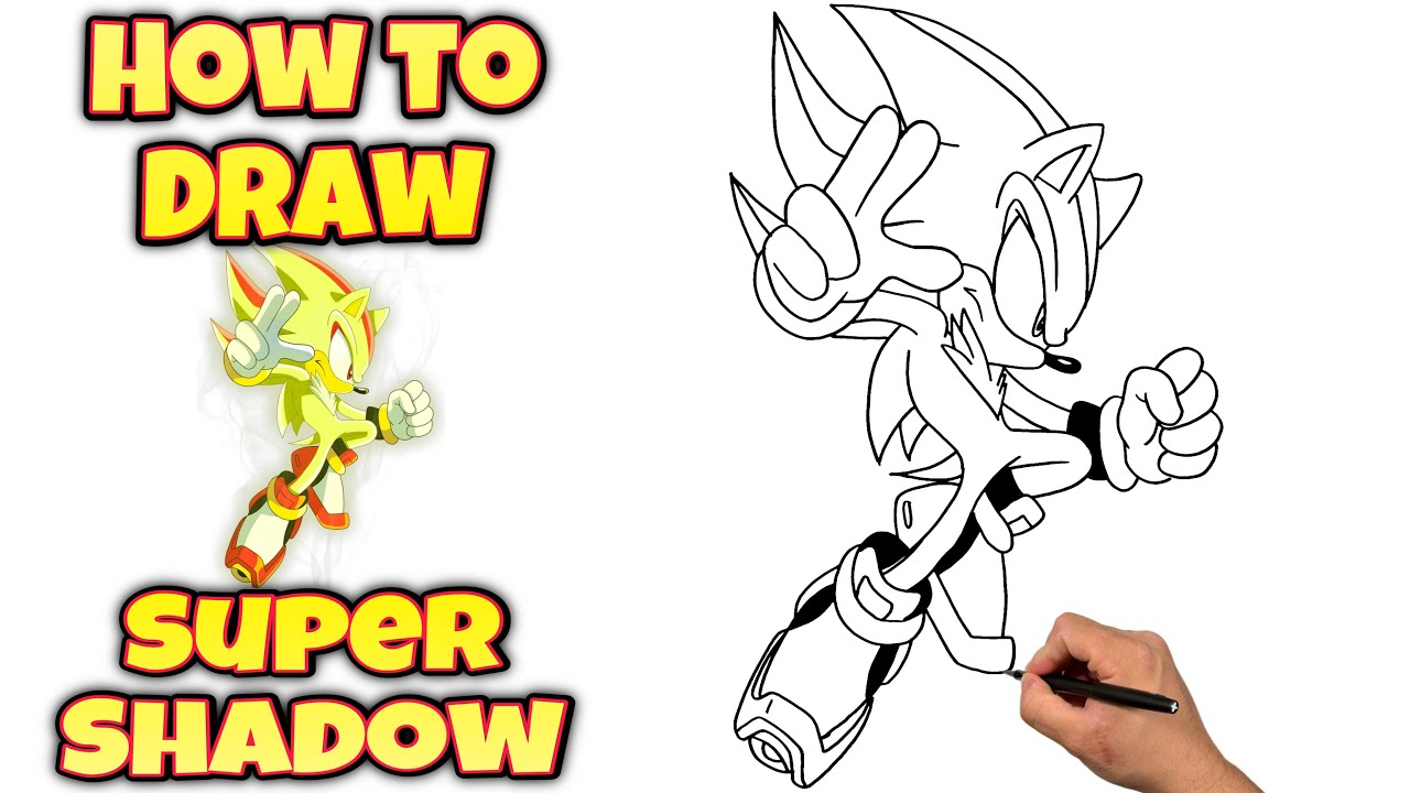 How To Draw Super Shadow | SONIC THE HEDGEHOG #shadowthehedgehog #drawing #shadow