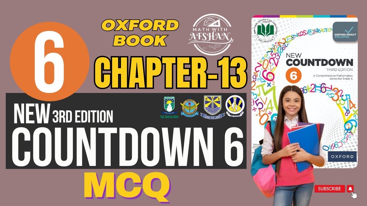 Class 6 Math Chapter 13 MCQ | oxford new countdown book 6 third edition | Math with Afshan