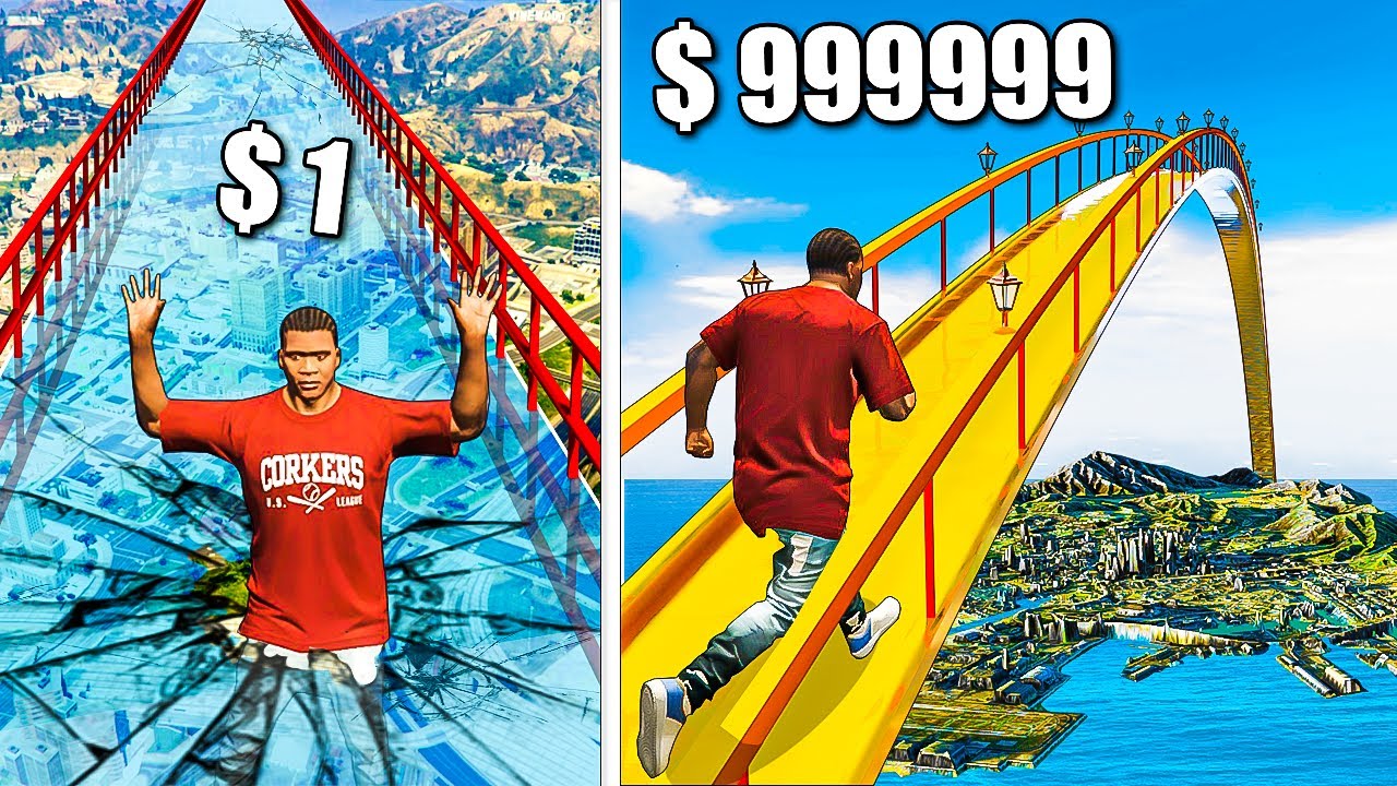 Мосты за 1 доллар против 1000 долларов в GTA 5
