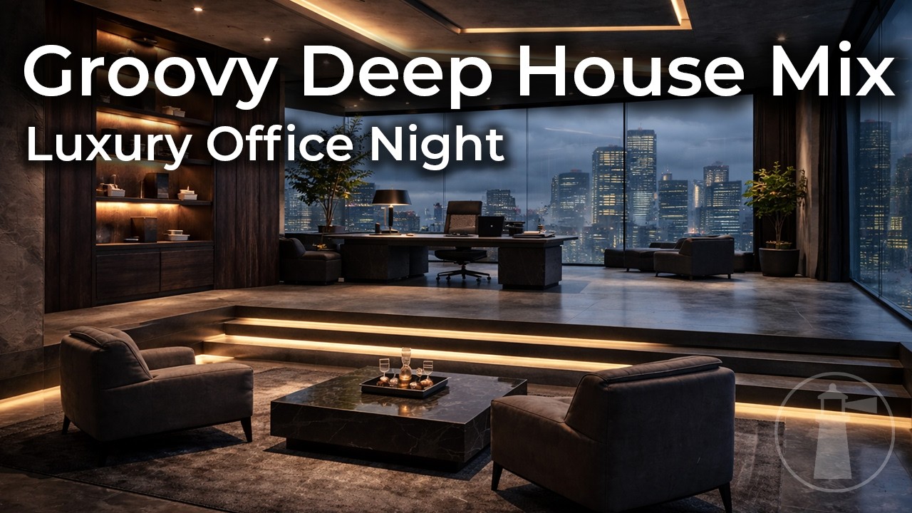 Groovy Deep House Mix | Luxury Office Night Vibes for Focus, Work & Chill (3 Hours)
