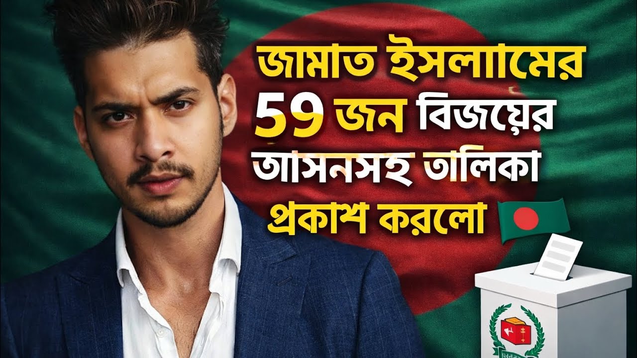 জামাত ইসলামের ৫৯ জন বিজয়ের আসনসহ তালিকা প্রকাশ করলো 🇧🇩 #Bangladesh #election2026 #information