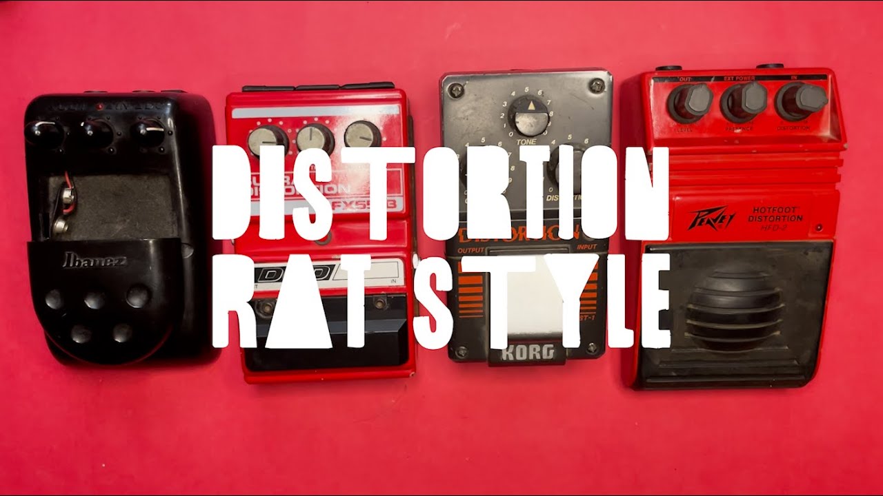 4 Distortion Rat Style pedals (Peavey, Korg, DOD, Ibanez)