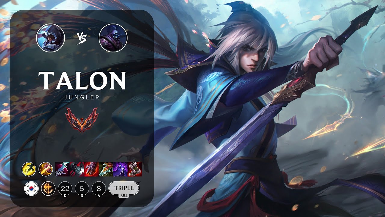 Talon Jungle vs Jax - KR Grandmaster Patch 13.24