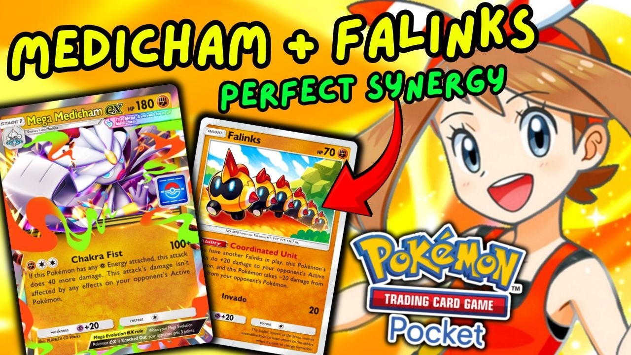Mega Medicham EX and Falinks! Pokemon TCG Pocket Deck List Ranked Ladder