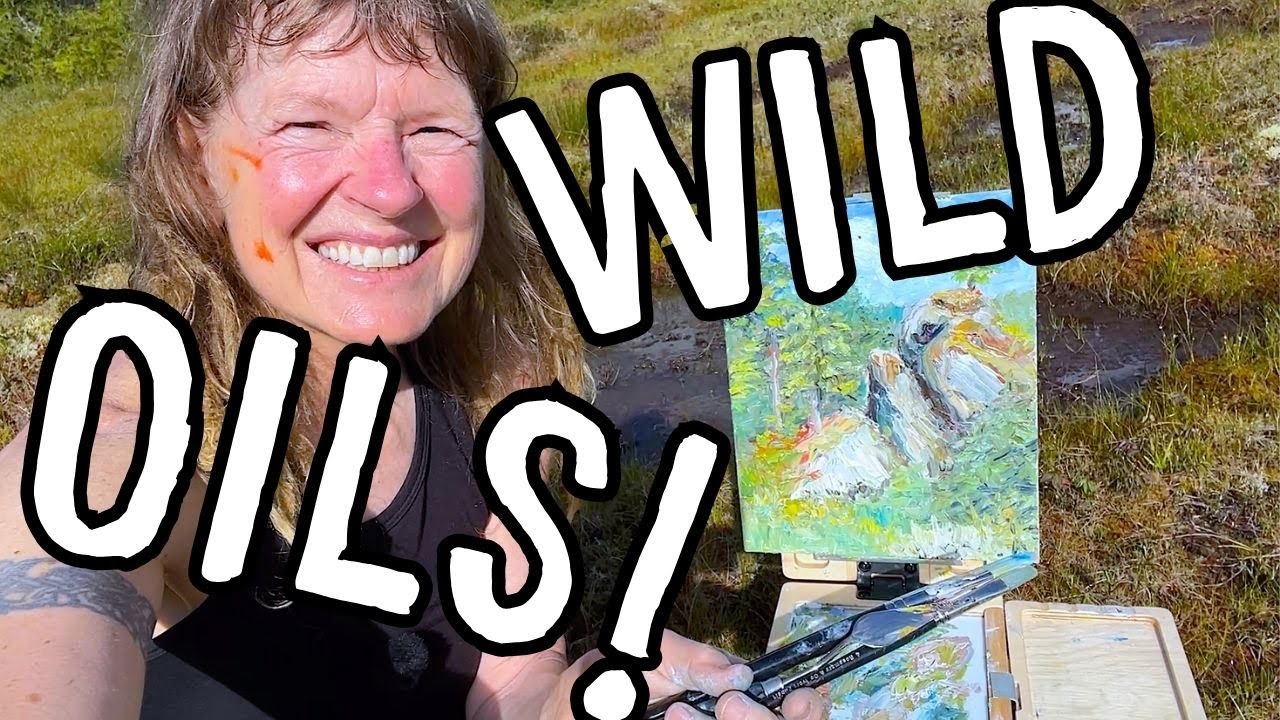Oil Painting Outdoors in the Hot Alaska Sunshine