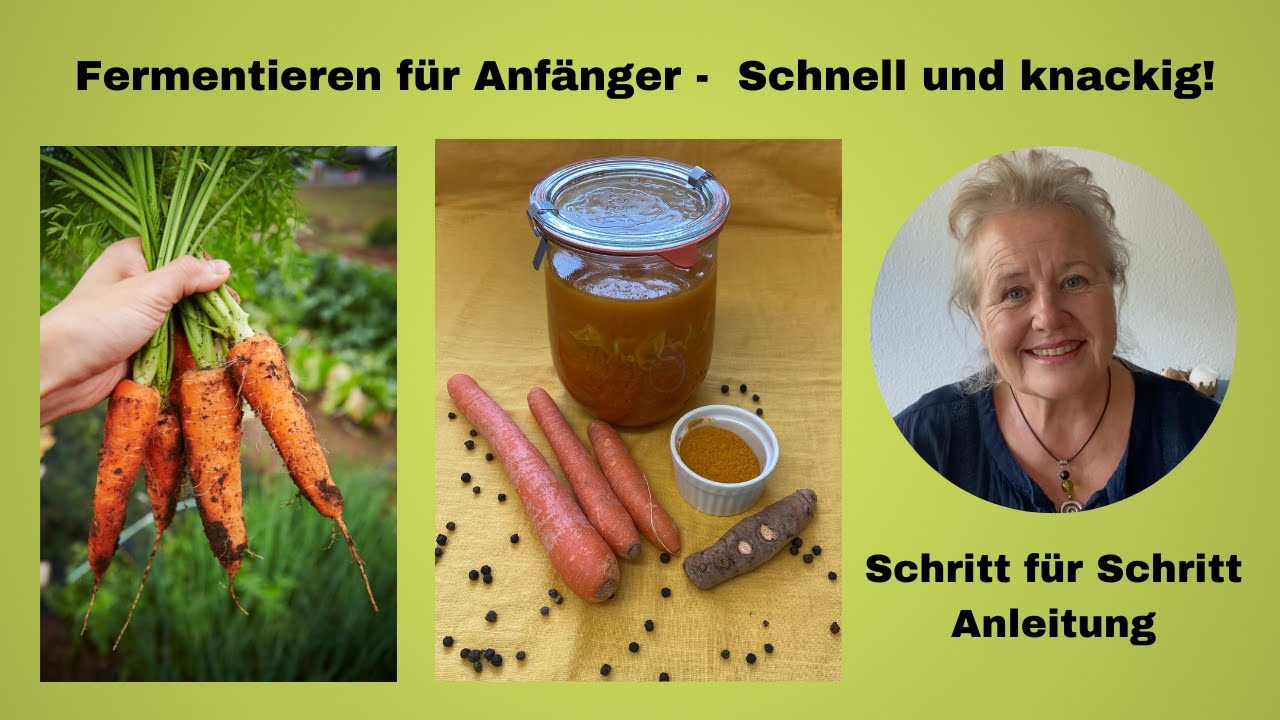 Fermentieren für Anfänger - Kurzanleitung - Karotte, Kurkuma, Pfeffer