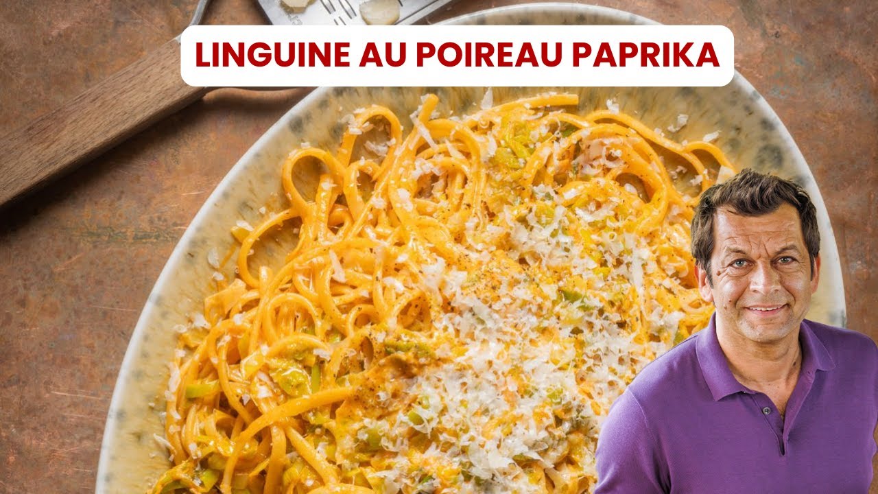 LINGUINE AU POIREAU ET PAPRIKA de Laurent Mariotte