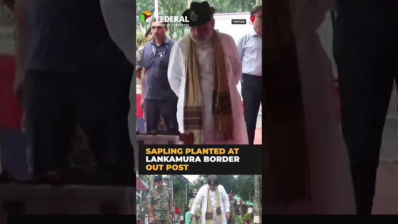 Amit Shah plants sapling at India-Bangladesh border | #shorts