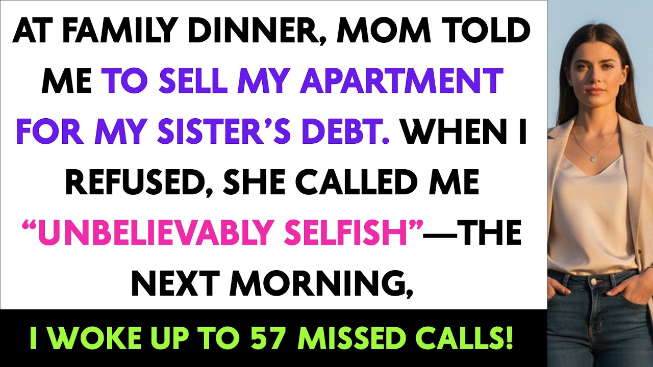 At Family Dinner, Mom Told Me to Sell My Apartment for My Sister’s Debt. When I Refused, She Called
