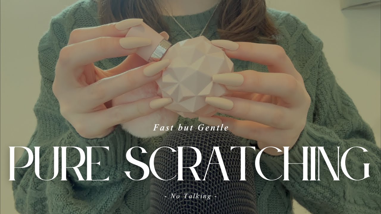 Pure Scratching ASMR (No Tapping) on Tingly Textured Surfaces (Old fashioned ASMR for Deep Sleep) 💤