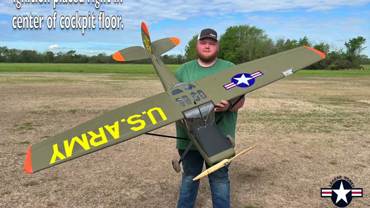 LEGEND HOBBY PRESENTS SEAGULL MODELS  L-19 BIRD DOG CUSTOMER NICHOLAS BENNETT MAIDEN FLIGHT VIDEO