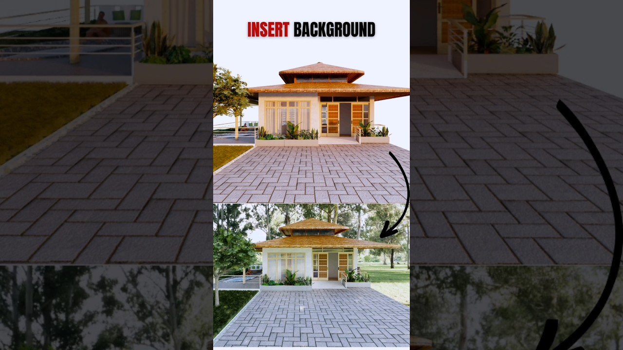 INSERT background in Enscape from HDRI | SketchUp Enscape Tutorial #shorts #architecture