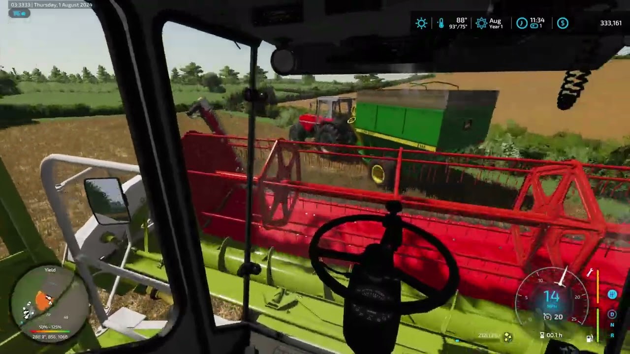 harvesting canola and linseed in Europe. (fs22rp)