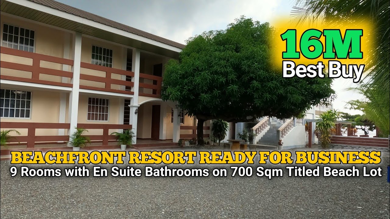 (Sold) Sunset Facing Beachfront Resort Ready For Business In Palauig, Zambales