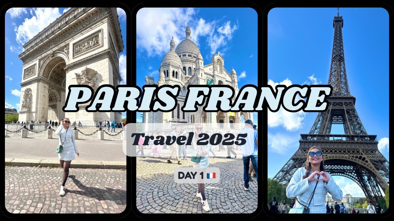 France Travel 2025 🇫🇷: Exploring Paris-Day 1 🗼💧✨ (Eiffel Tower, Seine River cruise & more..)