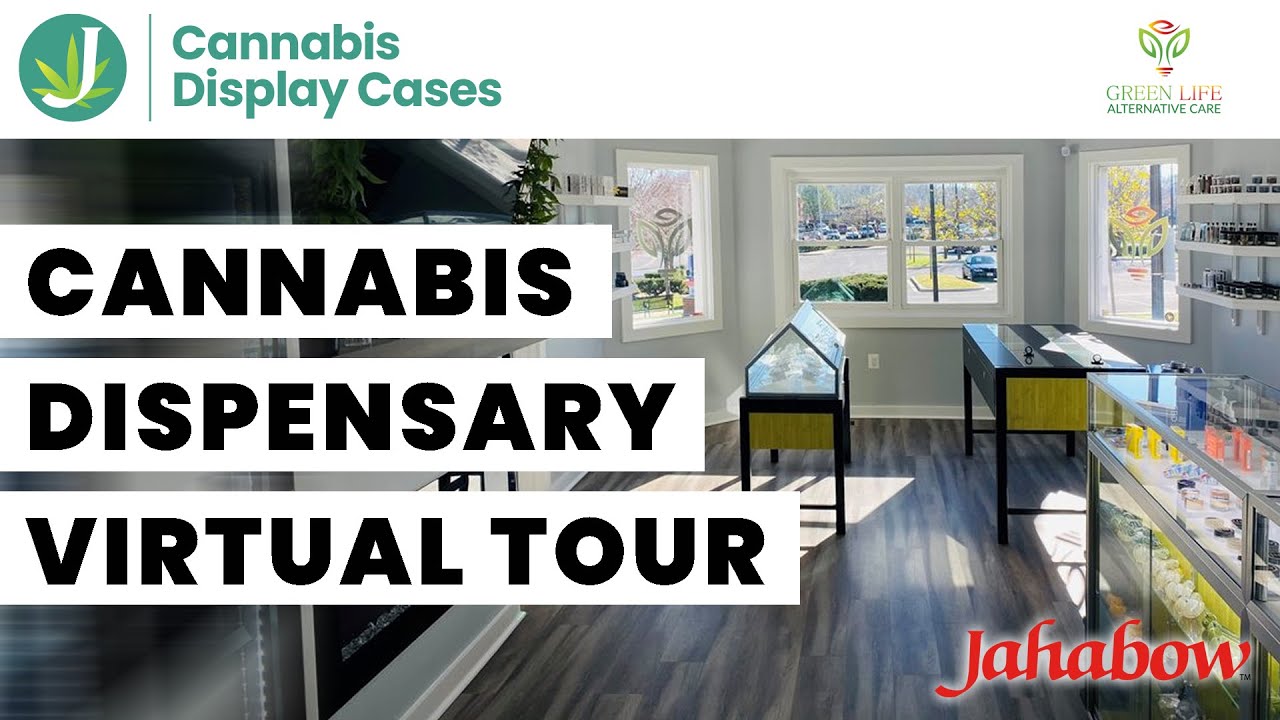 Cannabis Display Cases at Green Life Alternative Care Dispensary