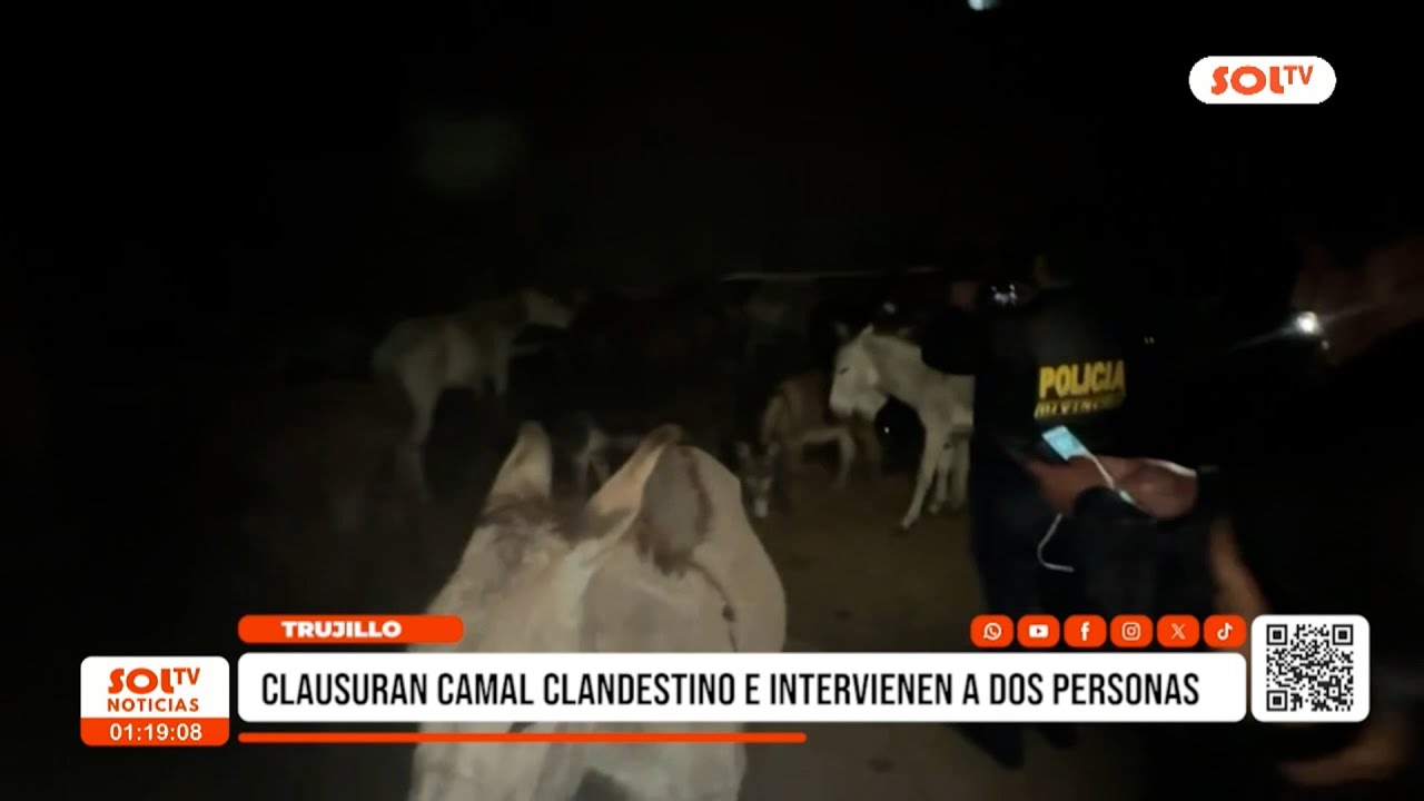 Trujillo: clausuran camal clandestino tras intervención policial