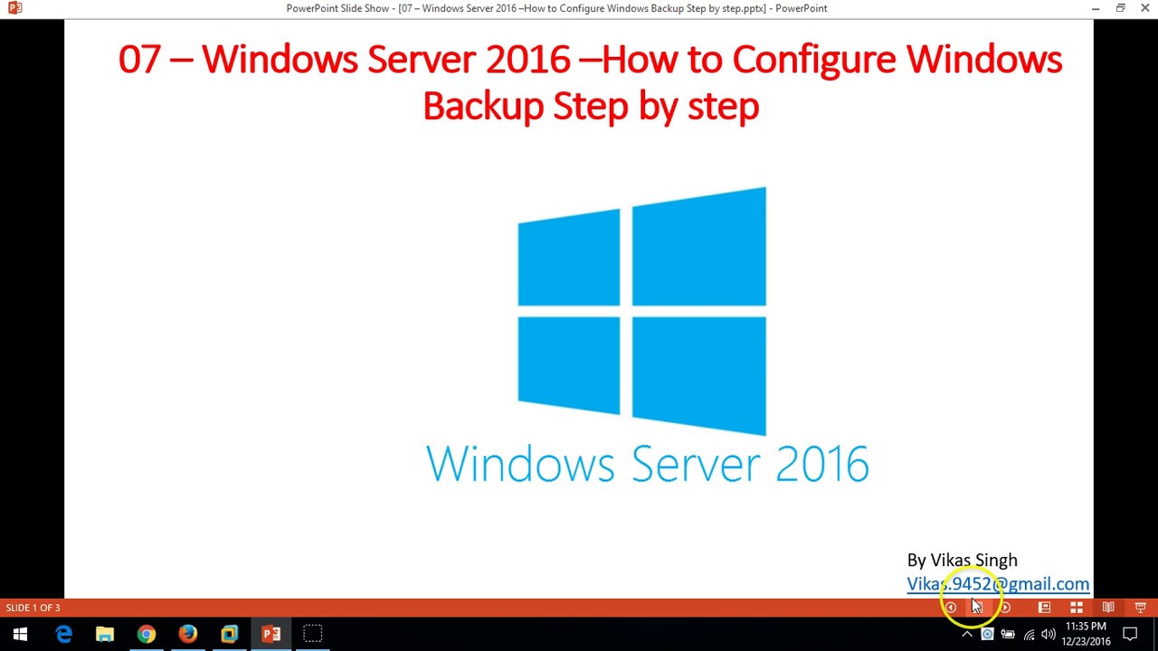 07 - Windows Server 2016 - How to Configure Windows Server Backup Step by step