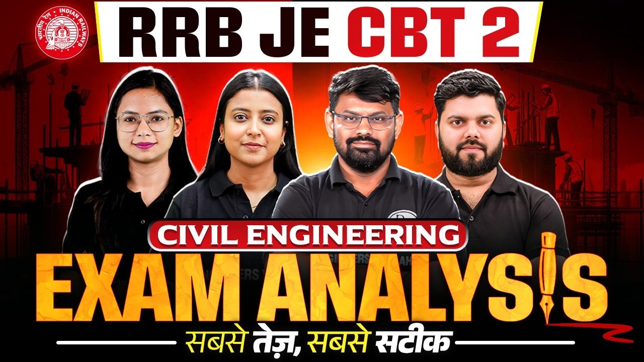 RRB JE CBT 2 Exam Analysis | Civil Engineering | RRB JE Civil LIVE PAPER SOLUTION