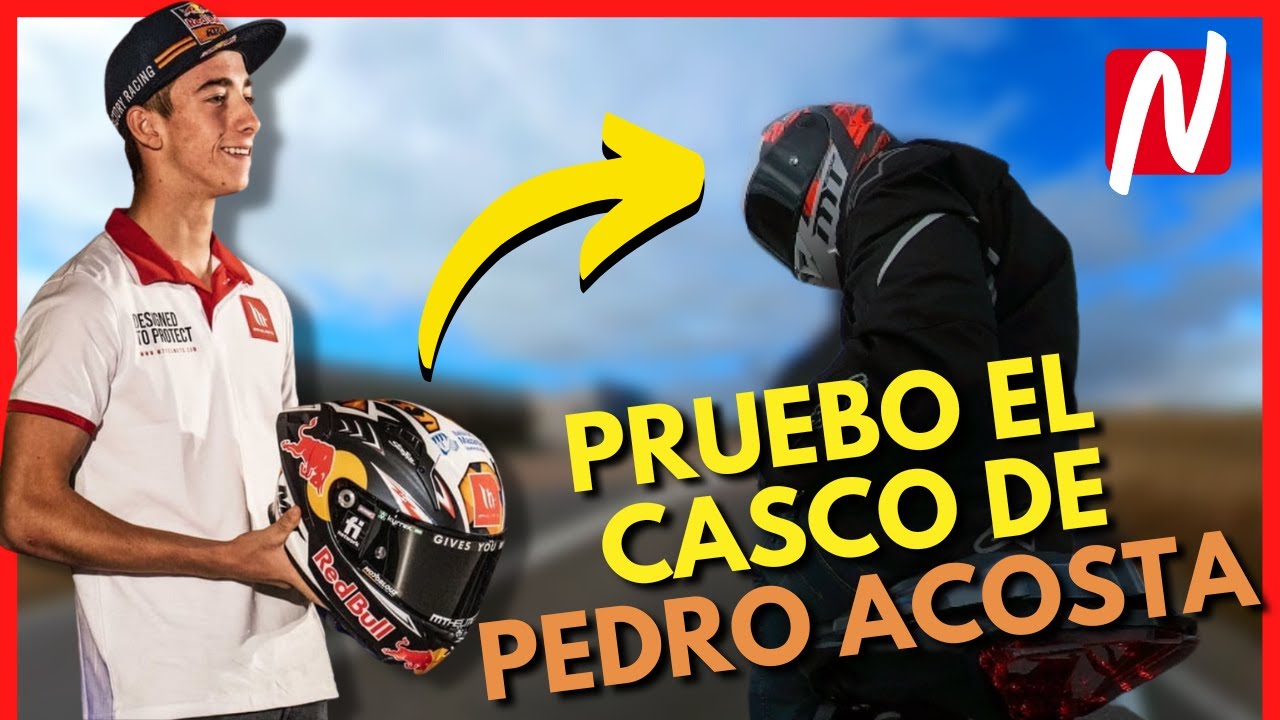 Probamos el casco de PEDRO ACOSTA, el MT KRE + //Nilmoto