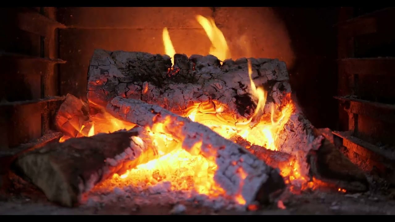 Burning Fireplace  🔥 Cozy Crackling Logs & Soothing Glow for Deep Relaxation