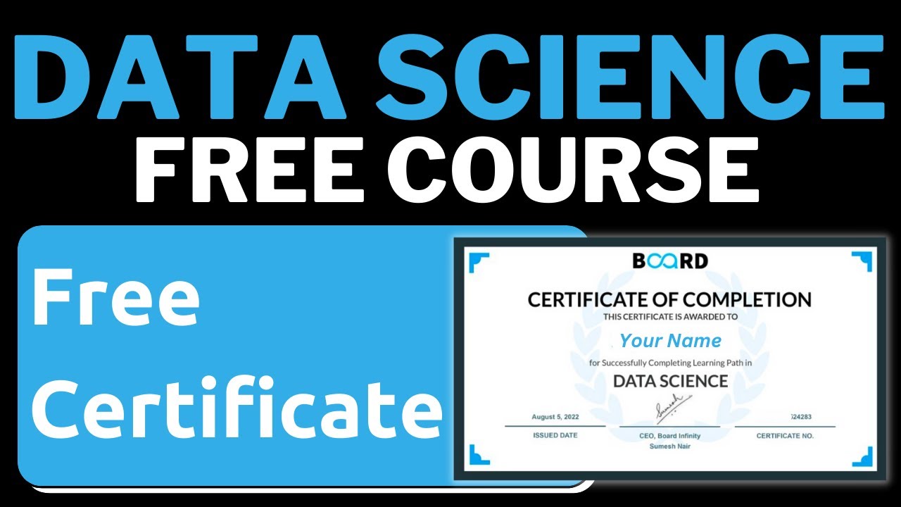 Free Data Science Course for Beginners | Free Certificate