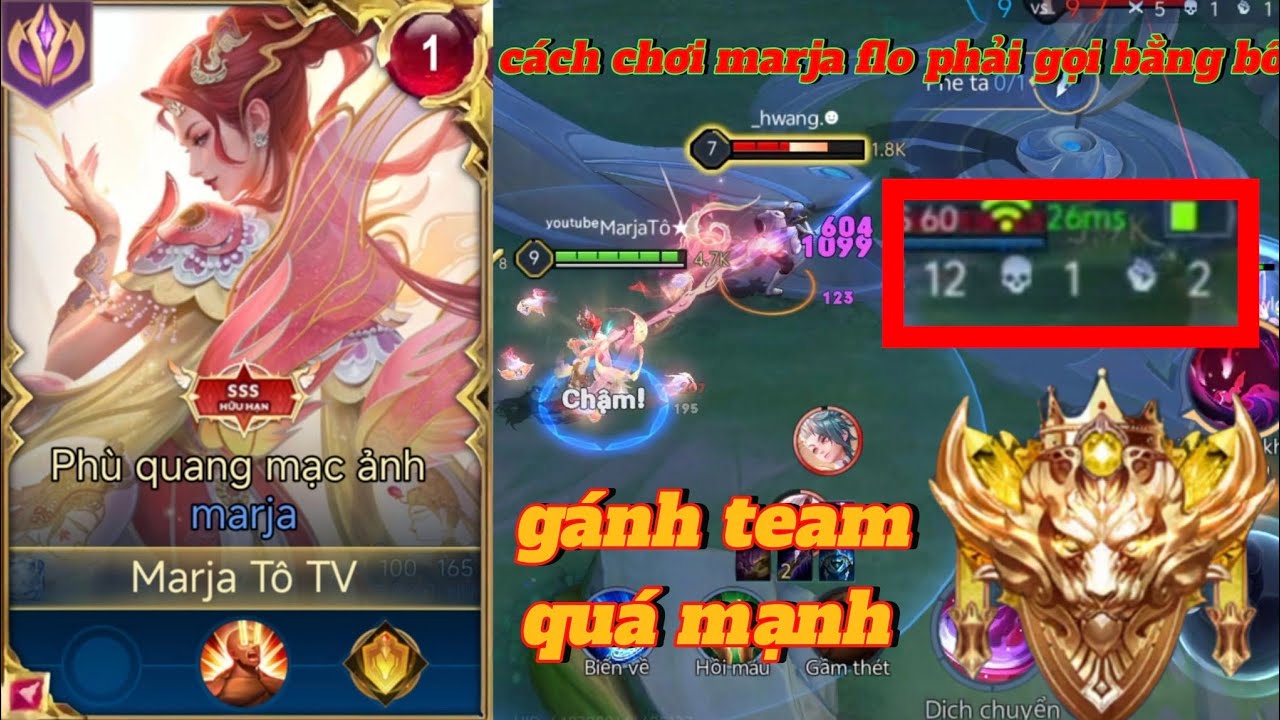 Cách tôi chơi marja đi đường vơi flo phải gọi bằng bố vì build đò mới quá mạnh #liênquânmobile 