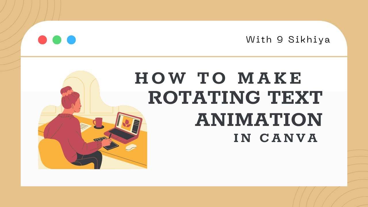 How to create a rotating text animation in Canva
