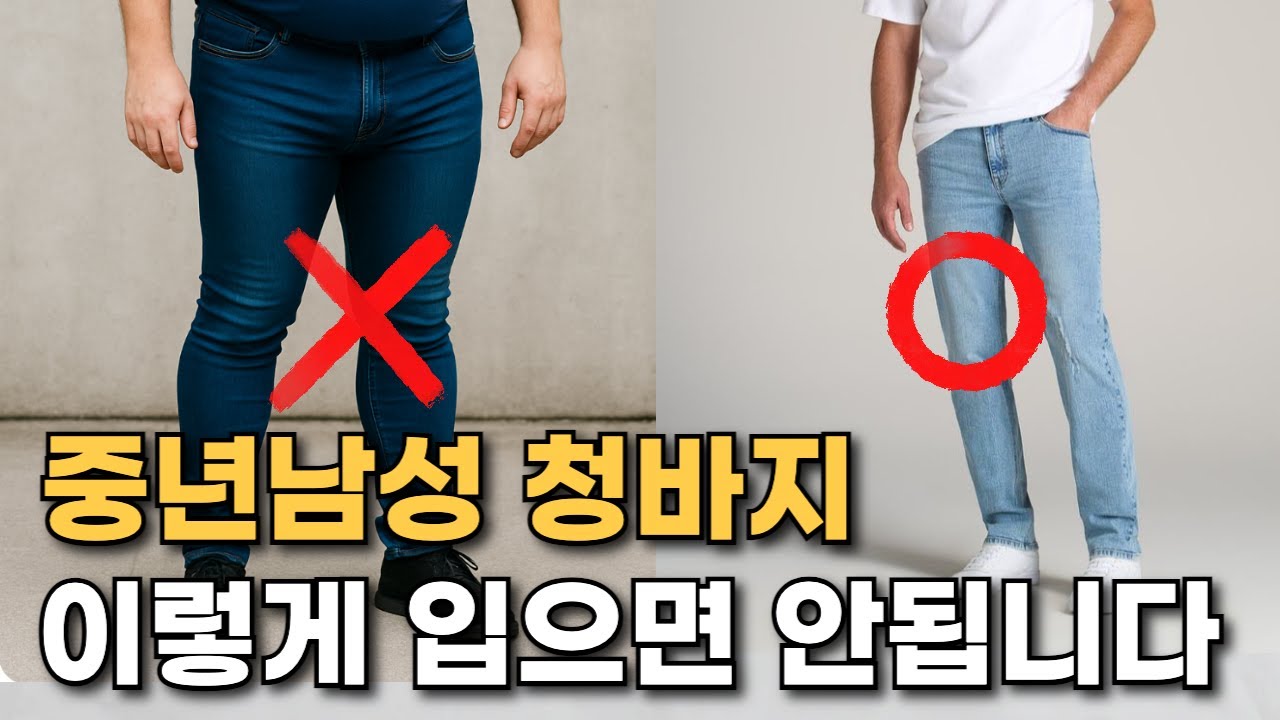 중년남성 이런 청바지는 절대 사면 안돼요 / 바지핏 고르는 법 알려드릴게요