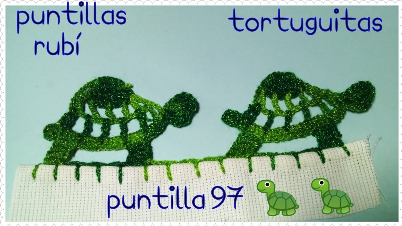 puntilla # 97 tortuguitas puntillas rubí